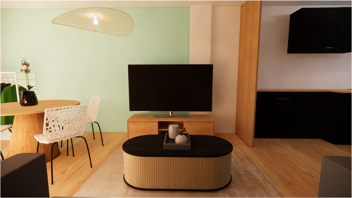 vue depuis le canapé de la maison du sud médoc